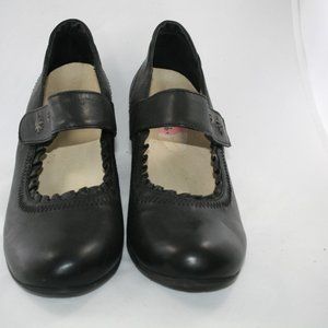 Wolky Black Mary Janes Heels Sz 41